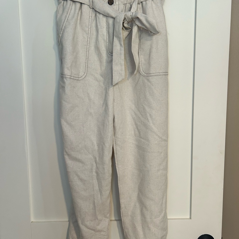 Sienna Sky Cream Elastic-Waist Pants